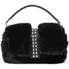 Jeffrey Campbell Furreal Faux Fur Handbag In Black
