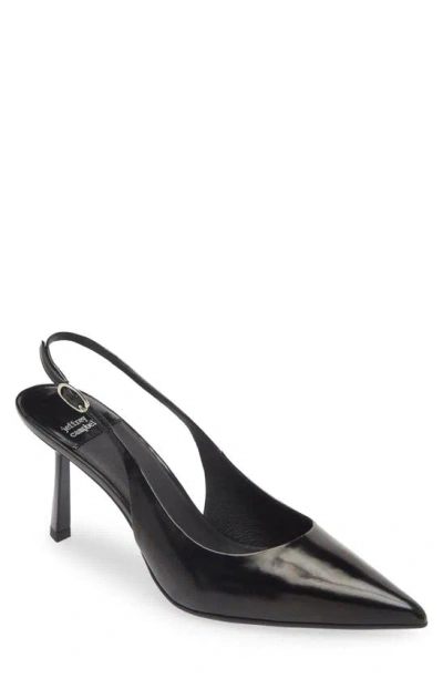 Jeffrey Campbell Gambol Slingback Pointed Toe Pump In Black Box