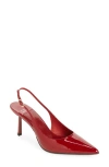Jeffrey Campbell Gambol Slingback Pointed Toe Pump In Cherry Red Patent