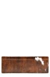 Jeffrey Campbell Genuine Calf Hair Clutch In Beige White Spot