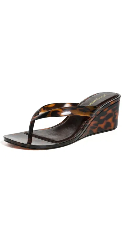 Jeffrey Campbell Gigabyte Jelly Wedges Tortoise In Animal Print