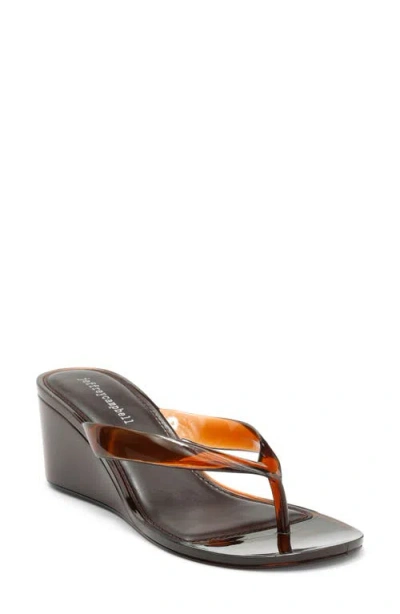 Jeffrey Campbell Gigabyte Wedge Flip Flop In Brown