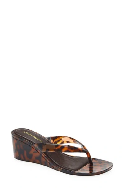 Jeffrey Campbell Gigabyte Wedge Flip Flop In Brown