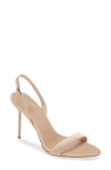 Jeffrey Campbell Go-getter Sandal In Champagne Satin