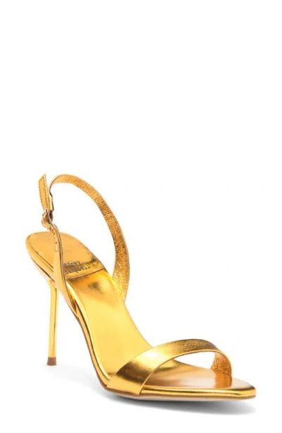 Jeffrey Campbell Go-getter Sandal In Dark Gold Metallic