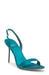 Jeffrey Campbell Go-getter Sandal In Turquoise Satin