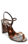 Jeffrey Campbell Go-there Block Heel Sandal In Tortoise