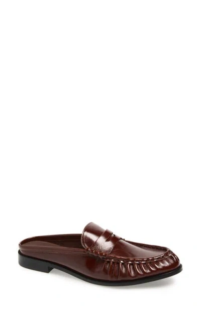Jeffrey Campbell Goddard Penny Loafer Mule In Brown