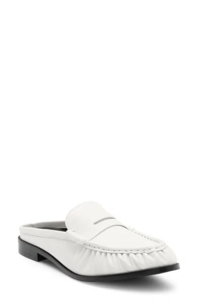 Jeffrey Campbell Goddard Penny Loafer Mule In White