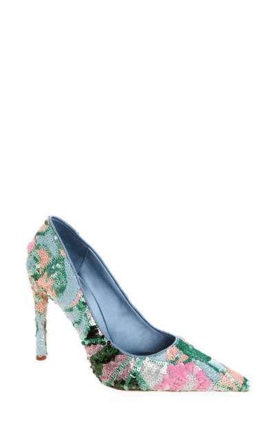 Jeffrey Campbell Good Sequin Pointed Toe Pump In Multi