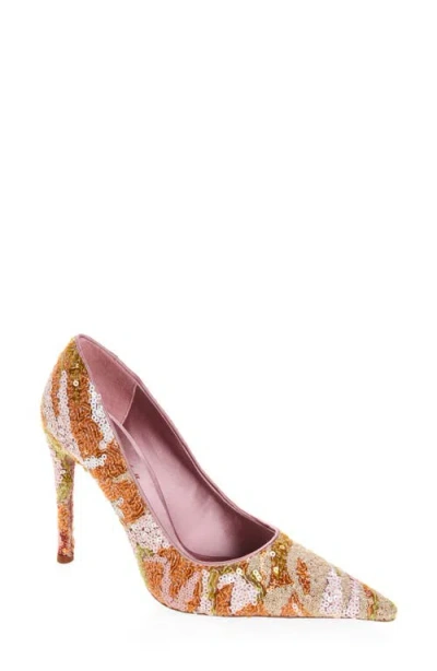 Jeffrey Campbell Good Sequin Pointed Toe Pump In Multi