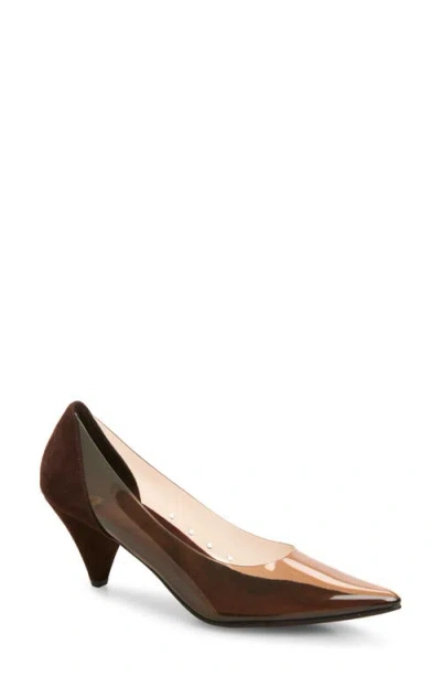 Jeffrey Campbell Graphix Pointed Toe Pump In Brown