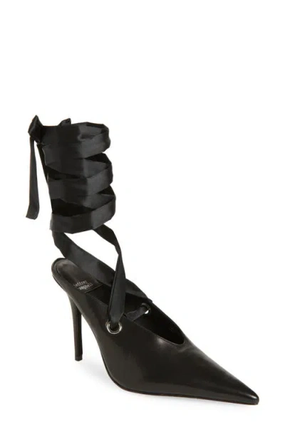 Jeffrey Campbell Grateau Ankle Wrap Mule In Black