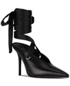 Jeffrey Campbell Grateau Sculpted High-heel Lace-up Mules In Black