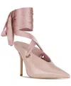 Jeffrey Campbell Grateau Sculpted High-heel Lace-up Mules In Pink