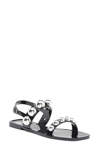 Jeffrey Campbell Gum-drop Jelly Sandal In Black Silver