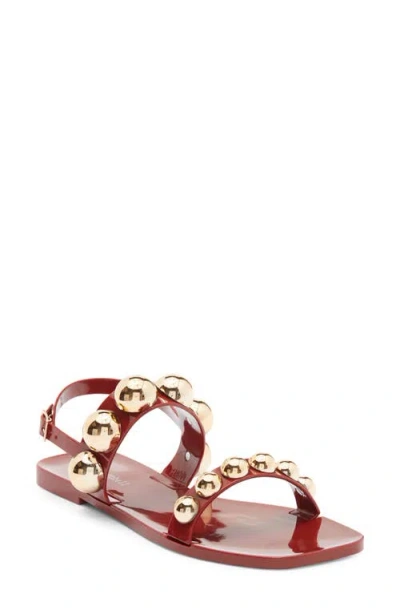 Jeffrey Campbell Gum-drop Jelly Sandal In Red