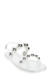 Jeffrey Campbell Gum-drop Jelly Sandal In Silver