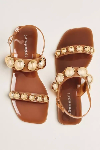Jeffrey Campbell Gum Drop Studded Jelly Sandals In Multi