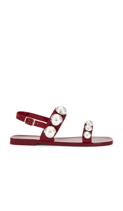 Jeffrey Campbell Gumdrop Sandal In Red Silver