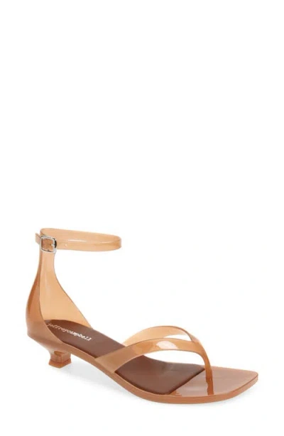 Jeffrey Campbell Gummy Ankle Strap Sandal In Brown