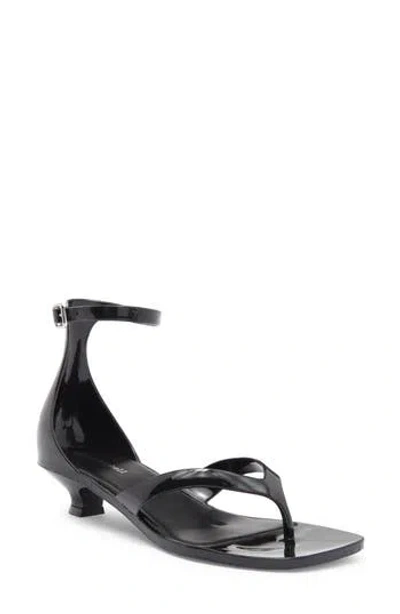 Jeffrey Campbell Gummy Ankle Strap Sandal In Black