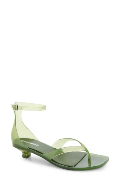 Jeffrey Campbell Gummy Ankle Strap Sandal In Green