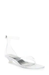 Jeffrey Campbell Gummy Ankle Strap Sandal In Transparent