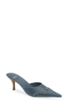 Jeffrey Campbell Head West Mule In Blue Crazy Horse