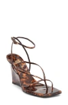 Jeffrey Campbell Herz Wedge Sandal In Brown