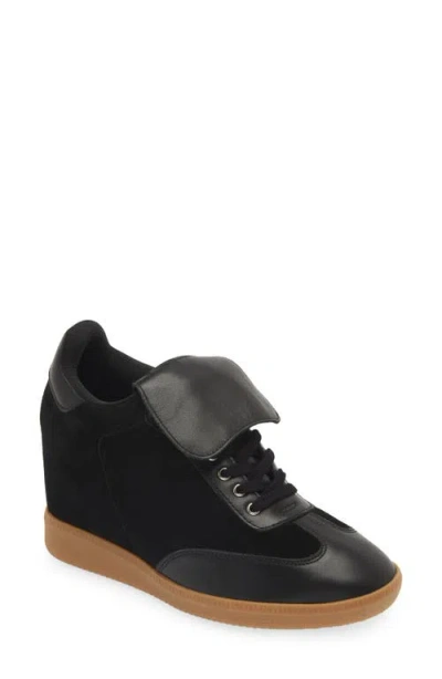 Jeffrey Campbell Hidden Wedge Sneaker In Black Combo