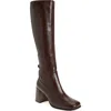 Jeffrey Campbell Hot Lava Knee High Stretch Boot In Brown