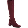 Jeffrey Campbell Hot Lava Knee High Stretch Boot In Wine Suede