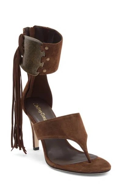 Jeffrey Campbell I Dare U Ankle Cuff Sandal In Brown
