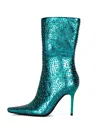 Jeffrey Campbell Iconic-e Stiletto Boot In Teal Silver Metallic In Multi