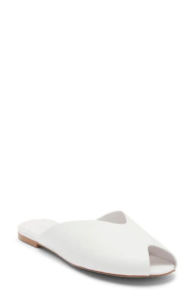 Jeffrey Campbell Indwell Peep Toe Slide Sandal In White