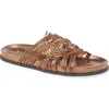 Jeffrey Campbell Intwined Slide Sandal In Brown