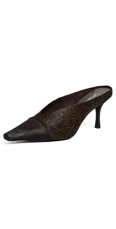 Jeffrey Campbell Investor F Mules Brown Dot Combo