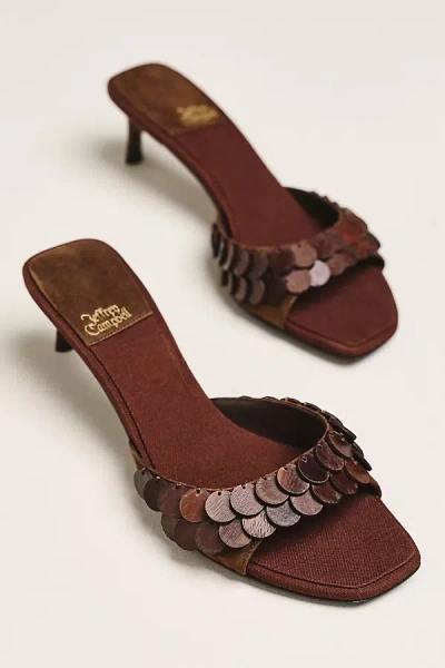 Jeffrey Campbell Islar Slip-on Kitten Heel Sandals In Brown