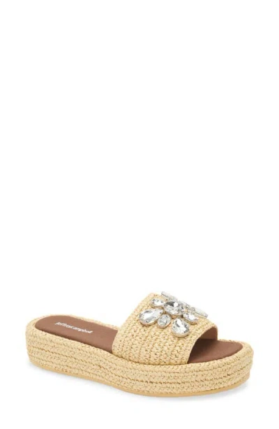 Jeffrey Campbell Jicaro Espadrille Platform Sandal In Natural Clear