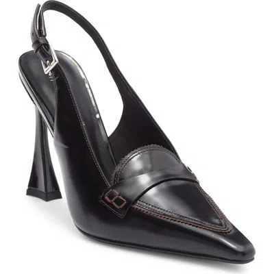Jeffrey Campbell Judicial Slingback Loafer Pump In Black