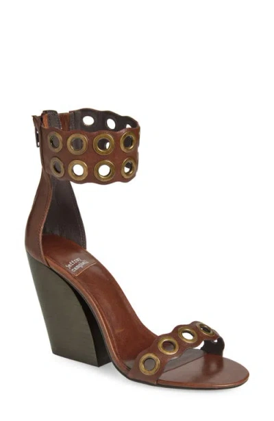 Jeffrey Campbell Julienne Ankle Strap Sandal In Brown Bronze