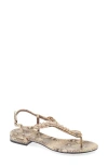 Jeffrey Campbell Kaa Snake Sandal In Gold Snake Combo