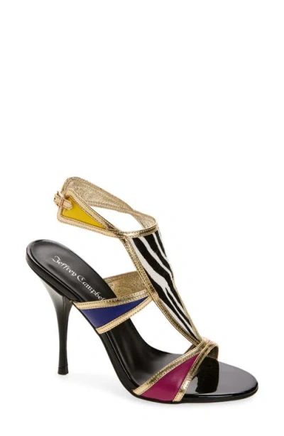 Jeffrey Campbell Kaleido Ankle Strap Sandal In Multi
