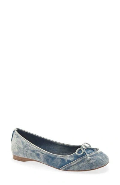 Jeffrey Campbell Kalli Flat In Blue Denim