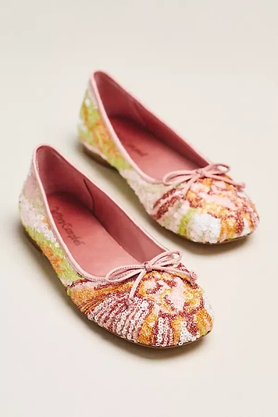 Jeffrey Campbell Kalli Sequin Ballet Flats In Pink