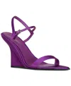 Jeffrey Campbell Kassandra Sculpted Two-piece Wedge Sandals In Purple Satin