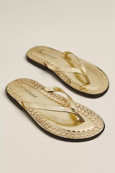 Jeffrey Campbell Katrina Studded Flip Flops In Multi