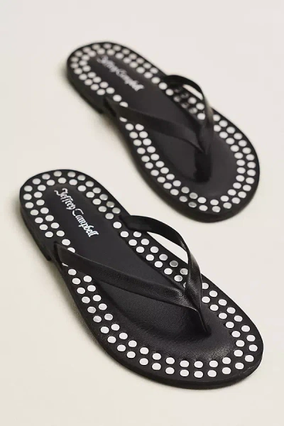 Jeffrey Campbell Katrina Studded Thongs In Black