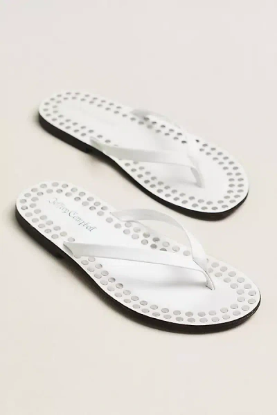 Jeffrey Campbell Katrina Studded Thongs In White